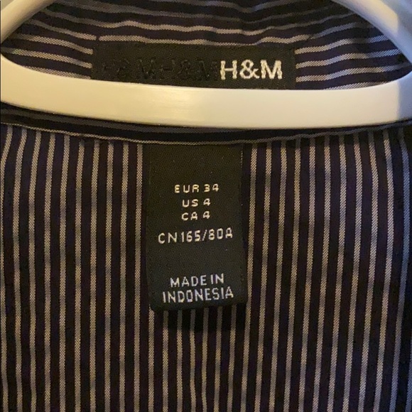 Purple and white striped H&M chemise - Picture 2 of 2
